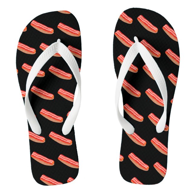 Cute Funny Bacon  Thongs (Footbed)