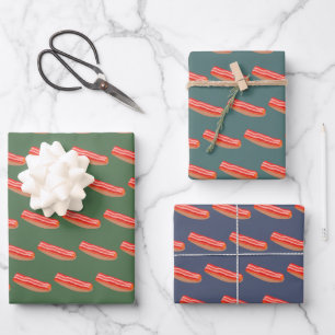 Cute Funny Bacon  Wrapping Paper Sheet