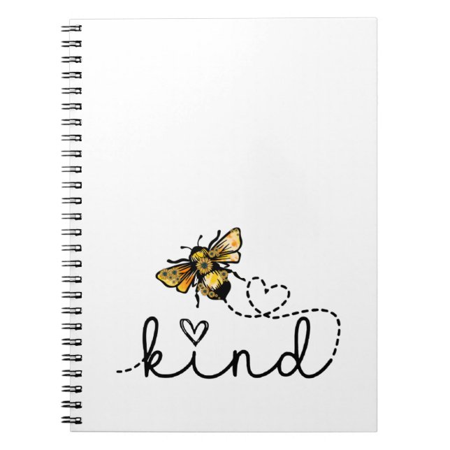 Cute & Funny Bee Kind Notebook (Front)