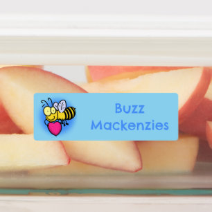 Cute funny bee with heart cartoon personalised 
