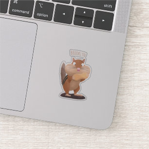Cute funny big cheeks chipmunk cartoon