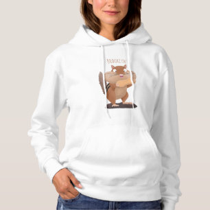 Cute funny big cheeks chipmunk cartoon hoodie