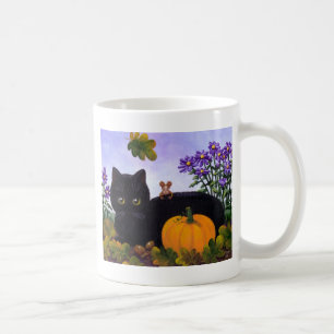 Cute Funny Black Cat Mouse Fall Gift Creationarts Coffee Mug