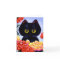 Cute Funny Black Cat Roses Flowers Creationarts