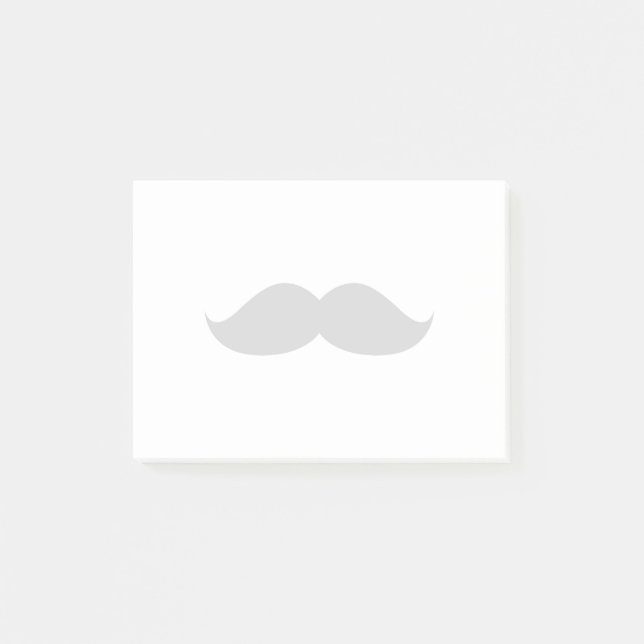 Cute Funny Black Moustache Post-it Notes (Front)