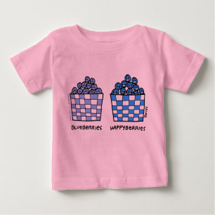 Cute Funny Blueberries Happyberries Baby Outerwear Baby T-Shirt