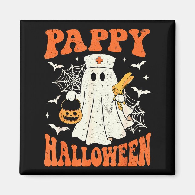 Cute Funny Boo Ghost Nurses Pappy Halloween Obgyn  Magnet (Front)