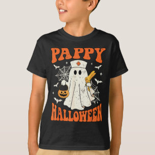 Cute Funny Boo Ghost Nurses Pappy Halloween Obgyn T-Shirt