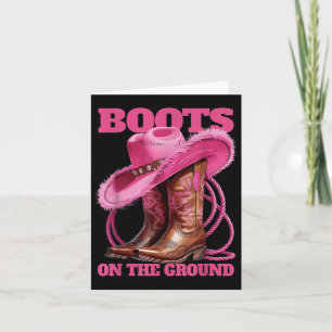 Cute Funny Boots On The Ground Linedance Western C Card