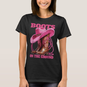 Cute Funny Boots On The Ground Linedance Western C T-Shirt