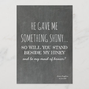 Cute Funny Bridesmaid / Maid of Honour Proposal Invitation