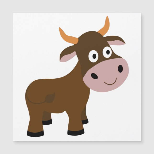 Cute funny bull cartoon (Front)