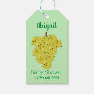 Cute funny bunch of grapes cartoon illustration gift tags