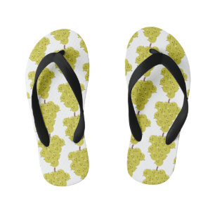 Cute funny bunch of grapes cartoon illustration kid's thongs