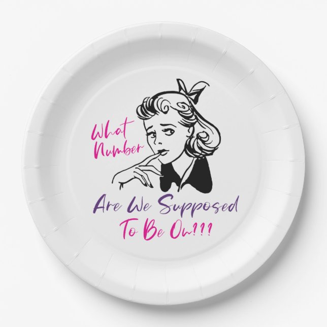 Cute Funny Bunco Party Paper Plate (Front)