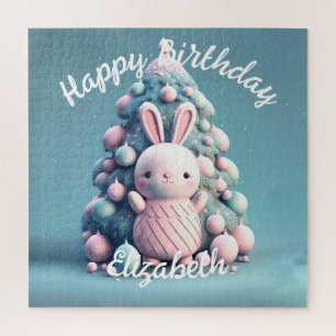 Cute ,funny ,bunny , kawaii style jigsaw puzzle