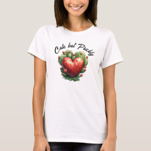 Cute Funny Cactus Heart Valentine's Day T-Shirt