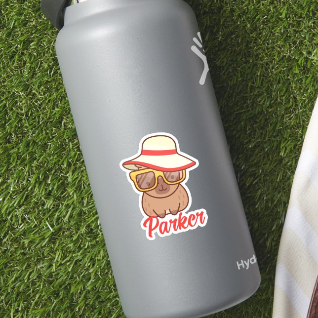 Cute Funny Capybara Modern Monogram (Creator Uploaded)