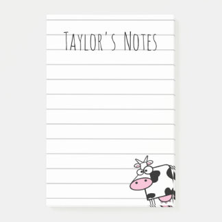 Cute Funny Cartoon Cow with Udders Post-it Notes
