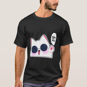 Cute Funny Cat Funny Anime Meme Nah I'd Win Gojo C T-Shirt