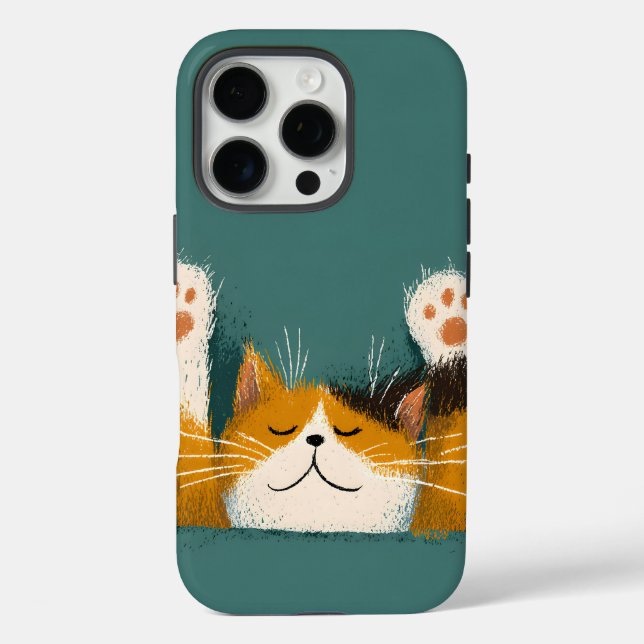 Cute Funny Cat Nap Case-Mate iPhone Case (Back)