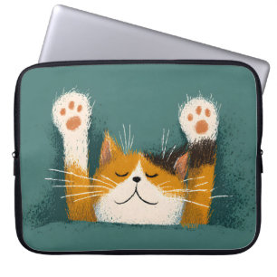 Cute Funny Cat Nap Laptop Sleeve