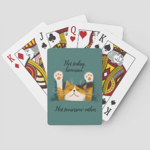 Cute Funny Cat Nap Playing Cards