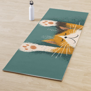 Cute Funny Cat Nap Yoga Mat