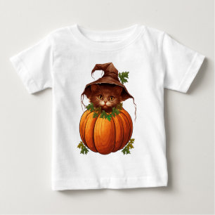CUTE FUNNY CAT PUMPKIN BABY T-Shirt