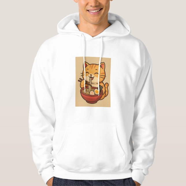 Cute Funny Cat Ramen | Graphic Tee (Front)