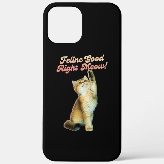 Cute Funny Cat Typography with Playful Kitten Case-Mate iPhone Case (Back)