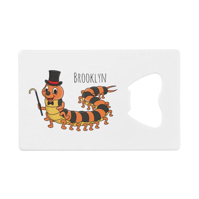 Cute funny centipede cartoon illustration  (Front (Horizontal))