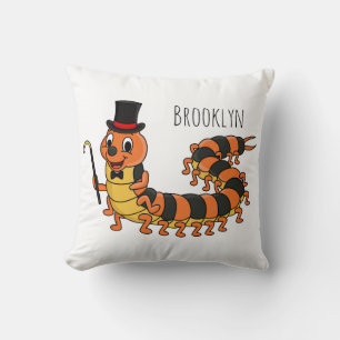 Cute funny centipede cartoon illustration cushion