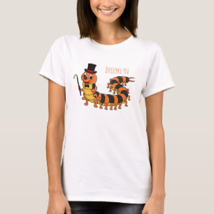 Cute funny centipede cartoon illustration T-Shirt