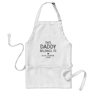 Cute Funny Chic This Daddy Belongs To Father's Day Standard Apron