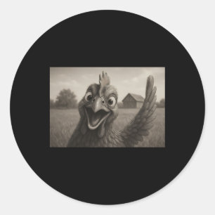 Cute Funny Chicken For Women Men Classic Round Sticker