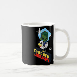 Cute Funny Chicken Jockey Pixel Graphic Riding Gam Coffee Mug