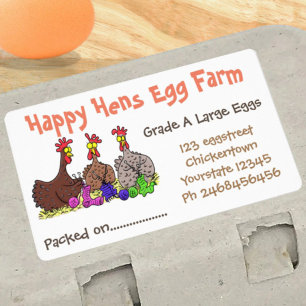 Cute funny chickens cartoon egg carton