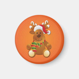 Cute & Funny Christmas Reindeer Magnet