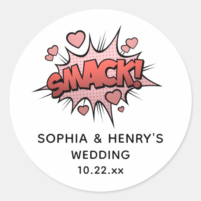 Cute Funny Classic Vintage Retro Wedding  Round Sticker (Front)