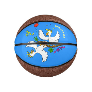 Cute funny cockatoo birds cartoon mini basketball