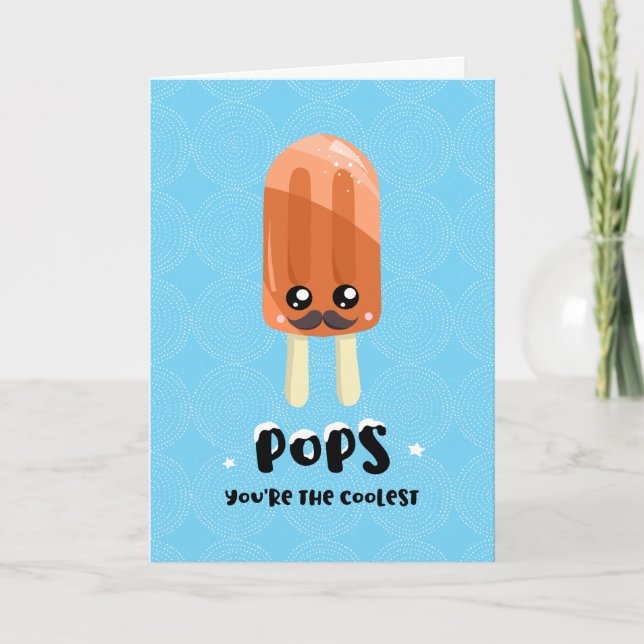 Cute Funny Coolest Popsicle Father's Day Card (Front)