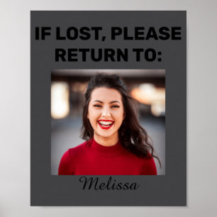 Cute Funny Couples Photo If Lost Please Return To  Poster