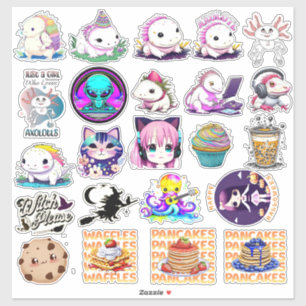 Cute Funny Crafting Axolotl, Kawaii