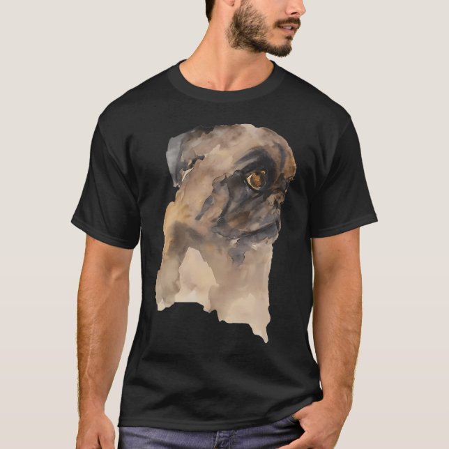 cute funny crazy pug T-Shirt (Front)