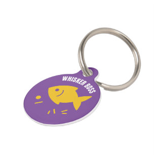 Cute Funny Custom Cat ID Tag – “Whisker Boss”
