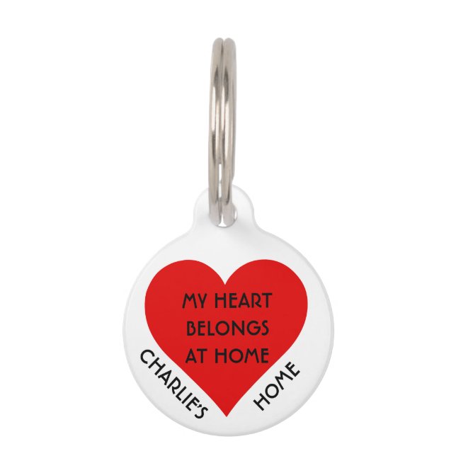 Cute Funny Custom Personalised Name  Pet Tag (Front)