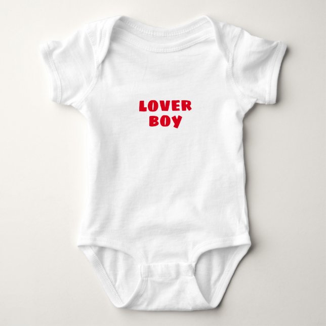 Cute Funny Custom toddler Lover Boy Baby Bodysuit (Front)