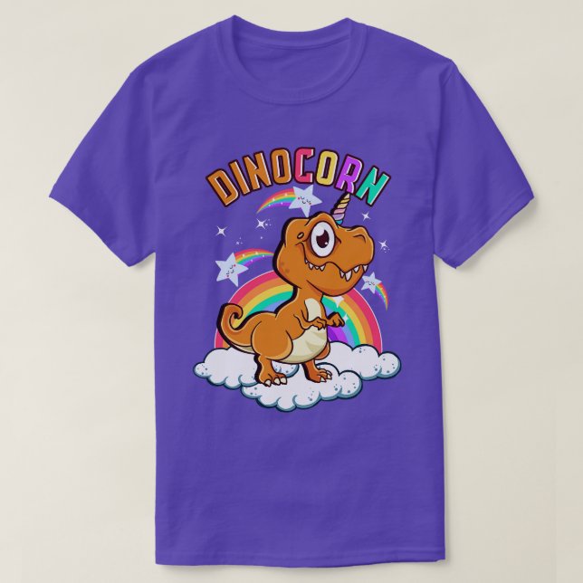 Cute Funny Dinocorn Dinosaur Unicorn 1 T-Shirt (Design Front)