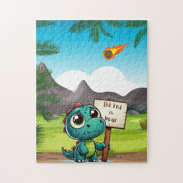 cute, funny dinosaur jigsaw puzzle (Vertical)